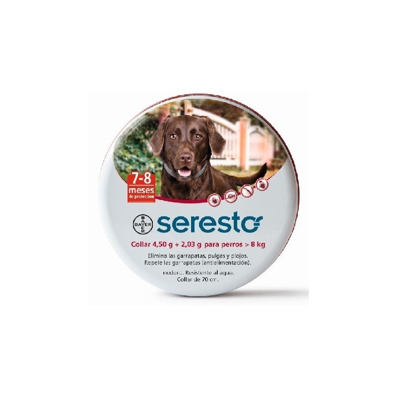 SERESTO COLLAR PERROS +8 Kg 70 Cm