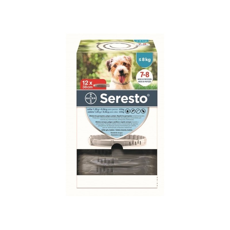 SERESTO CLINIC PACK PERRO PEQUEÑO -8KG (12UDS)