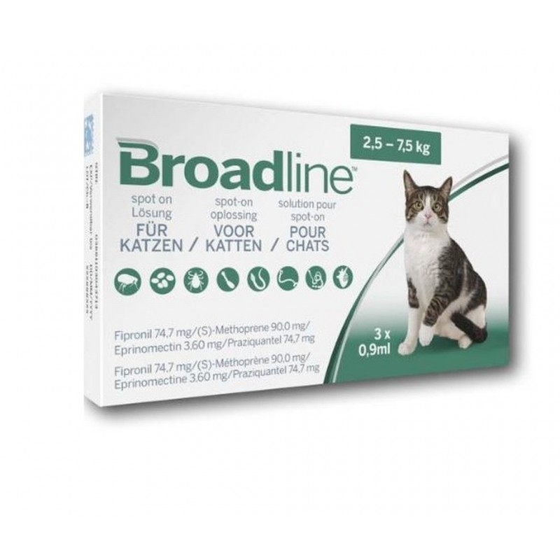 BROADLINE GATOS MENOS 2.5 KG 3P
