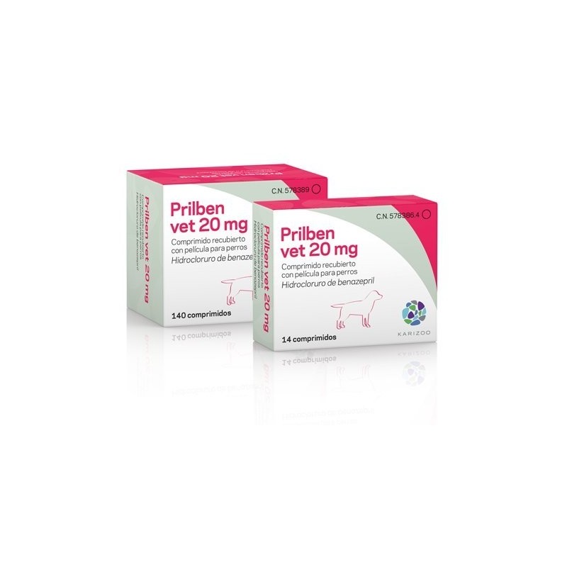 PRILBEN VET 20MG 140 COMP