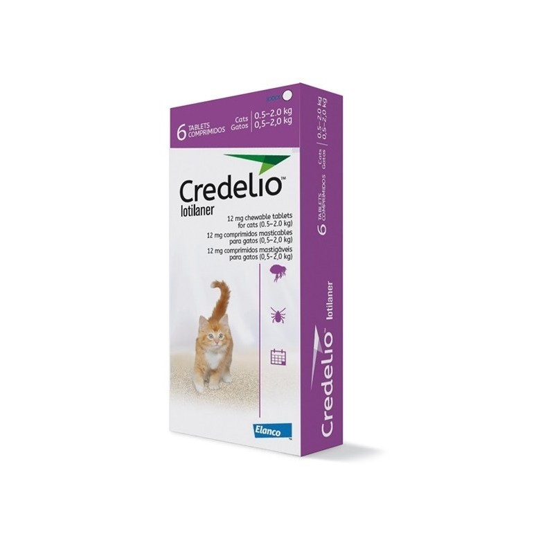 CREDELIO 12 MG GATOS 0.5-5 KG 6 COMP (MORADO)
