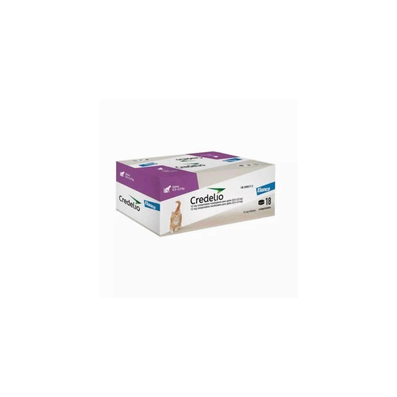CREDELIO GATO 12 MG 0,5-2 KG 18 COMPRIMIDOS