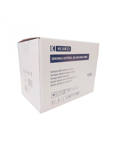 JERINGA 5 ML LUER 100 Uds