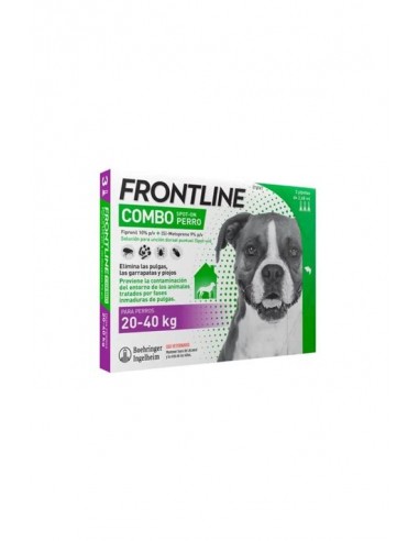 FRONTLINE SPOT-ON PERROS COMBO 3 PIPETAS 20-40 KG